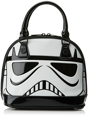 Loungefly x Star Wars Stormtrooper Patent Mini Dome Bag, Black/White