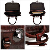 Zlyc Women Vintage Handmade Dip Dye Leather Messenger Satchel Top Handle Hand Bag