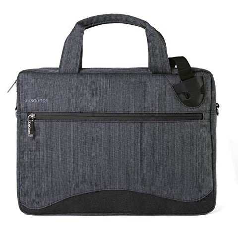 VanGoddy Wave Briefcase/Messenger Bag for Dell 14 to 15.6-inch Laptops (Black)