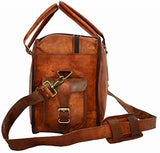 Men'S Genuine Leather Vintage Duffle Gym Large Travel Weekend Luggage Bag …