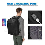 Modoker Briefcase Laptop Backpack, 17.3 Inch Laptop Bag for Men Women, Extra Large Business Travel Carry on Backpack, TSA Friendly, Black