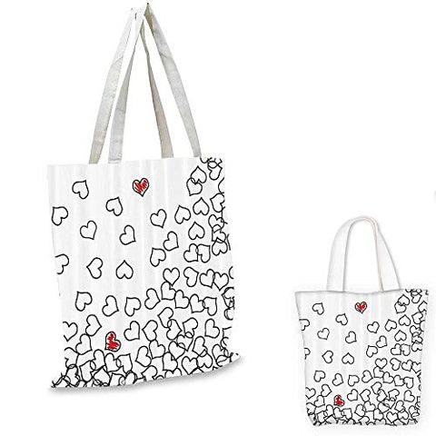 House Decor canvas messenger bag Heart Shapes Love You Bridal Wedding His and Hers Valentines Theme