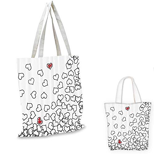 House Decor canvas messenger bag Heart Shapes Love You Bridal Wedding His and Hers Valentines Theme