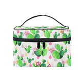 Makeup Bag Fresh Cactus Travel Cosmetic Bags Organizer Train Case Toiletry Make Up Pouch