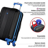 Olympia Apache Ii 21" Carry-On Spinner, Black+Blue