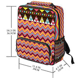 LORVIES Aztec Ethnic School Bag for Student Bookbag Women Travel Backpack Casual Daypack Travel Hiking Camping