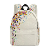 LORVIES Colorful Music Notes Lightweight School Classic Backpack Travel Rucksack for Girls Women Kids Teens