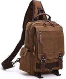 Aidonger Unisex Canvas Messenger Bag Backpack Shoulder Bag (Backpack Shoulder Bag, Black)