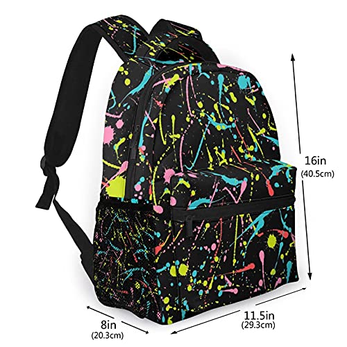 Shop Multi leisure backpack,Neon Splatter Pat – Luggage Factory