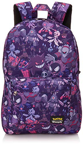 Loungefly x Pokémon Ghost Type All-Over-Print Backpack (One Size, Purple)