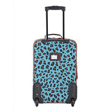 Rockland 2 Piece Luggage Set, Blue Leopard, One Size