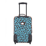 Rockland 2 Piece Luggage Set, Blue Leopard, One Size