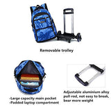 Fanci Flora Camo Waterproof Elementary Rolling Trolley School Bag Backpack Boys Camouflage