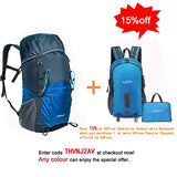 G4Free Large 40L Lightweight Water Resistant Travel Backpack/Foldable & Packable Hiking