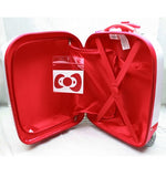 SANRIO Hello Kitty ABS Molded Luggage with Embossing Hard Case By White