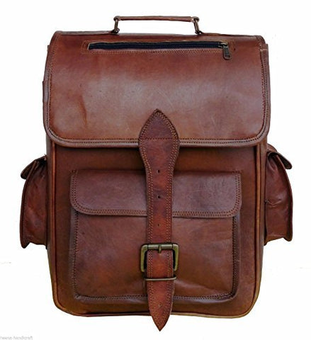Leather Backpack Rucksack Vintage Bag Leather Handmade Vintage Style College Bag