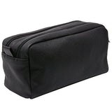 Alpine Swiss Sedona Toiletry Bag Genuine Leather Shaving Kit Dopp Kit Travel Case Black