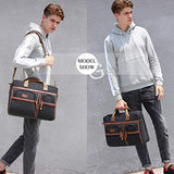 CoolBELL 17.3 Inches Laptop Messenger Bag Protective Shoulder Bag Canvas Business Briefcase Multi-Functional Computer Case for Men/Women/College/Office (Canvas Dark Grey)