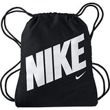 NIKE Kids' Graphic Gym Sack, Black/Black/White, One Size