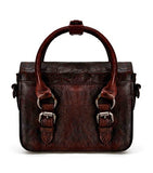 Zlyc Women Vintage Handmade Dip Dye Leather Messenger Satchel Top Handle Hand Bag