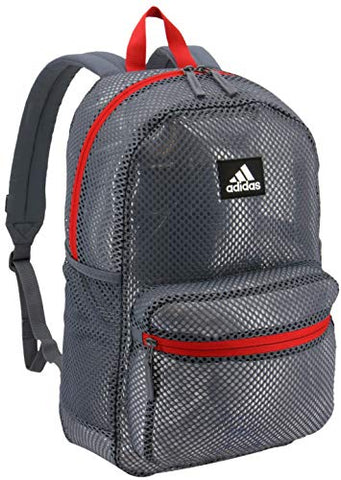 adidas Hermosa II Mesh Backpack, Onix/ Scarlet, OSFA