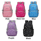 Fanci Lovely Dog Paw Prints Elementary Middle School Backpack Bookbag for Teen Girls Waterproof