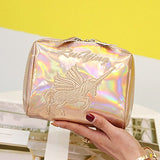 Aibearty Holographic Cosmetic Bag Travel Toiletry Pouch Zipper Handbag Carry Case Organizer