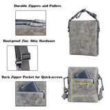 Banuce Mens Small Leather Messenger Bag 9.7 Inch iPad Business Corss Body Shoulder Satchel Purse