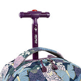 J World New York Sunrise Rolling Backpack, Secret Garden