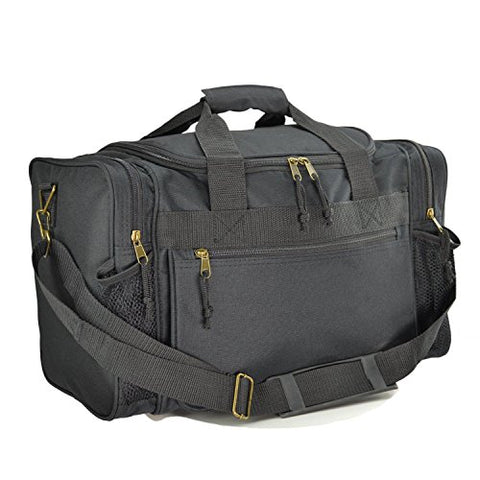 ProEquip 17" Sport Gym Duffle Bag Travel Size Sport Durable Gym Bag (Black)