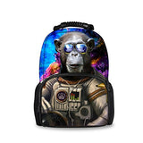 Bigcardesigns School Bag For Teens Fashion Space Monkey Bag