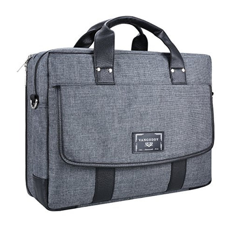Vangoddy Chrono Grey Carrying Tote Crossbody Shoulder Bag For Dell Alienware 15 | Inspiron 15