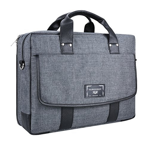 Vangoddy Chrono Grey Carrying Tote Crossbody Shoulder Bag For Dell Alienware 15 | Inspiron 15