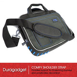 DURAGADGET Black and Blue Padded Carry Bag/Case with Removable Shoulder Strap for 13.3 Inch Laptops