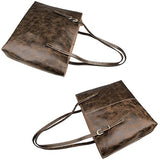 Womens Vintage Leather Tote Bag Shoulder Sling Laptop Bag Handle Satchel Coffee