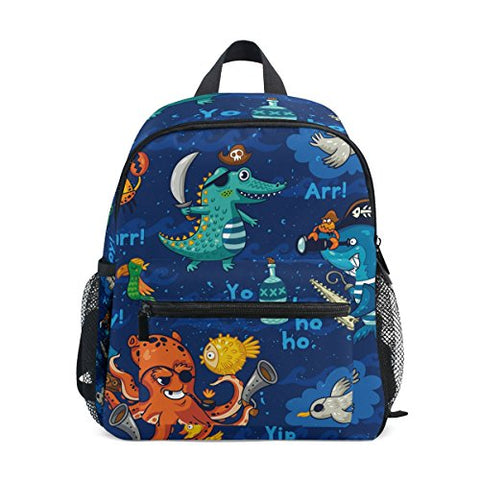ColourLife Kids Preschool Book bag Underwater Pirates Backpack School Bag for Girls Boys