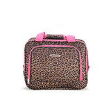 Rockland Luggage 2 Piece Set, Pink Leopard, Medium