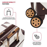 SwissGear 7739 Trunk, Hardside Spinner Luggage (White, Checked-Large 26 Inch)