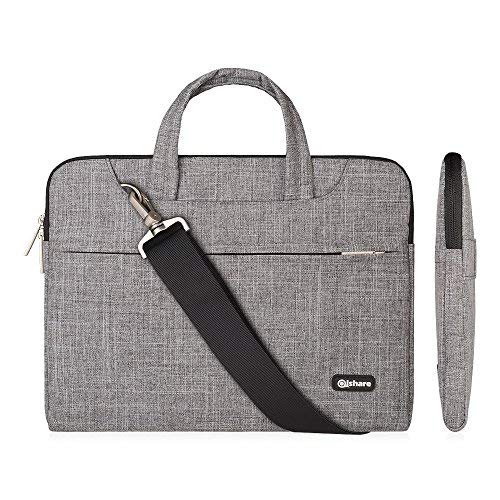 Qishare 13.3" 14" Laptop Case, Laptop Shoulder Bag, Multi-Functional Notebook Sleeve, Carrying Case