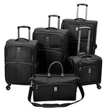 London Fog Wellington 360 Ul 25" Expandable 8-Wheel Spinner, Black