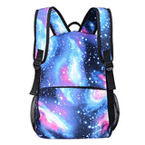 Unisex Teen Boys Girls Fashion Luminous Galaxy Personalized Backpack Teenagers School Bags Canvas