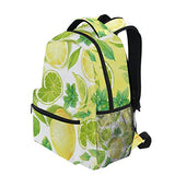 Backpack Travel Lemon Cartoon School Bookbags Shoulder Laptop Daypack College Bag for Womens Mens