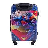 DC Comics Luggage Superman 21 Inch Spinner Rolling Upright Hardsided Luggage, Multi-Colored