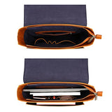 ECOSUSI Messenger Bag PU Leather Laptop Briefcase 14 inch Computer Shoulder Satchel Bag for Women