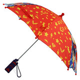 DC Comics Little Superhero Girls Character Rainwear Umbrella, red/Blue, Age 3-7
