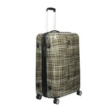 ful Luggage Woven 20 Inch Expandable Spinner Rolling Luggage Suitcase, Hard Case, Gray