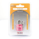 Miami CarryOn TSA Approved Padlock - TSA Keyed Luggage Lock, 0.9 Inch Wide - Pink