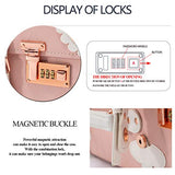 COTRUNKAGE 26 Inch Large Vintage Luggage Set 2 Pieces Rolling Suitcases for Women (13" & 26", Embossed Pink)