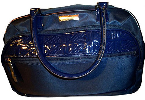 Anne Klein Women's 20" Wheeled Duffle Quilted Detail Luggage Carry-On, Navy