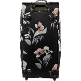 BEBE Women's 30" Rolling Duffel, Black Floral, One Size